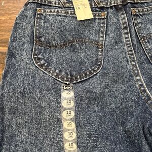 Vintage 90s Lee Tapered Jeans Women's Sz 10 Long-Acid Denim Union Made in USA